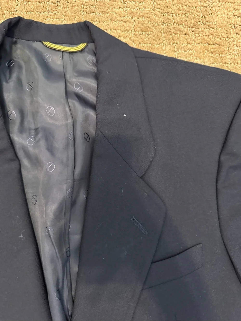 Dior Men's Dark Navy Two-Button Blazer